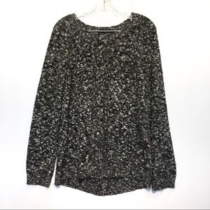 Sanctuary Gray Color Specked Crewneck Knit Sweater